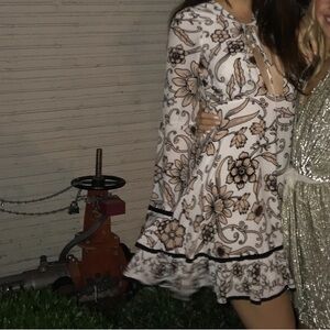 For Love & Lemons Floral mini dress